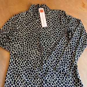 Jude Connally Black and Cream Blouse